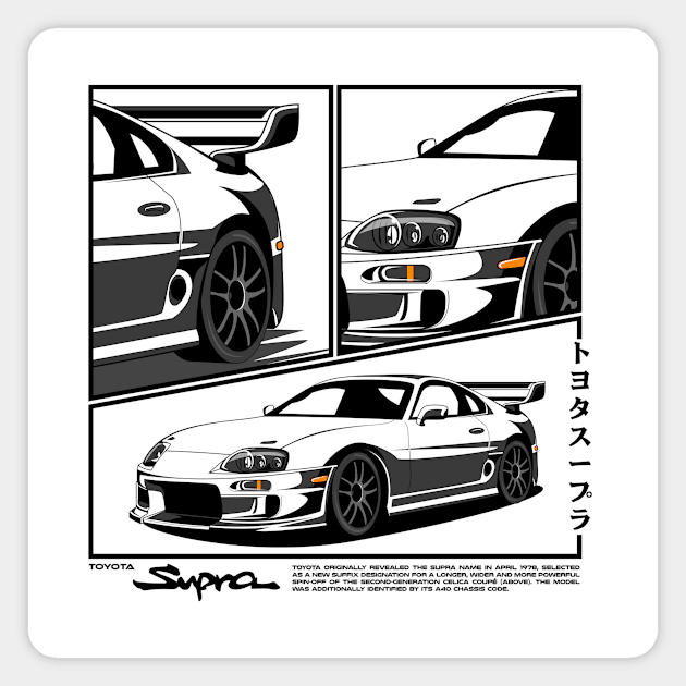 Supra JZA80 JDM Car Magnet by milatees